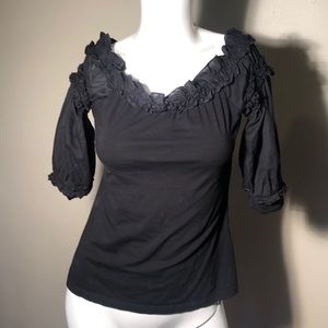 Anne Fontaine Black Top Size 40 Small